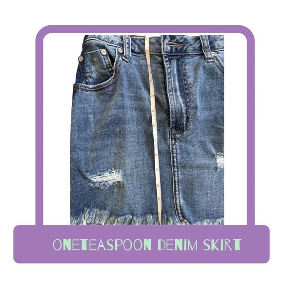 One teaspoon distressed mini skirt - Picture 3 of 4